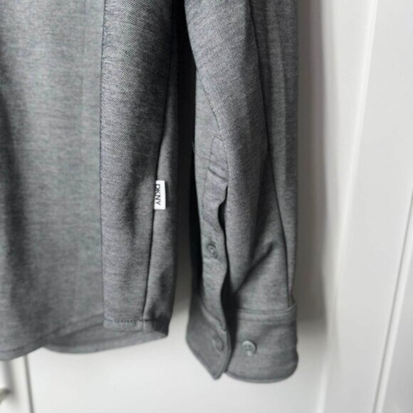 DKNY Men's Semi-Formal Button down collared Long Sleeve Top Gray Large - Picture 3 of 8